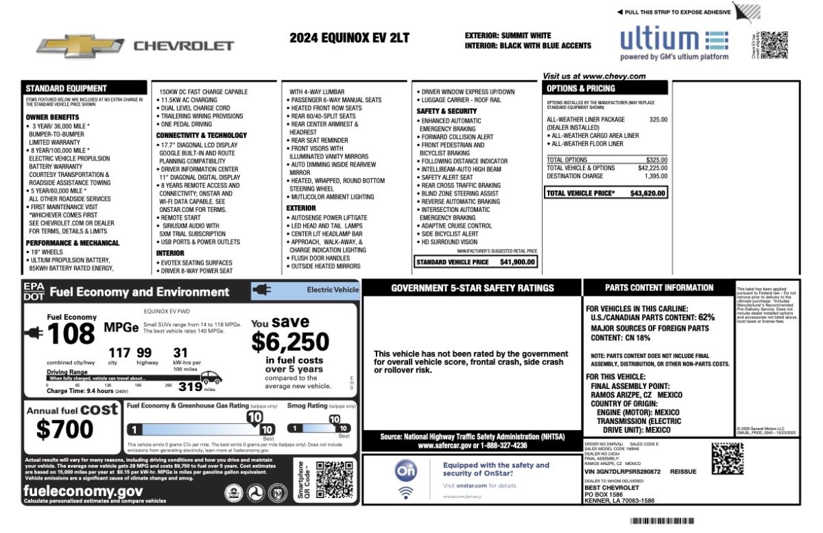 2024 Chevrolet Equinox EV LT photo 11